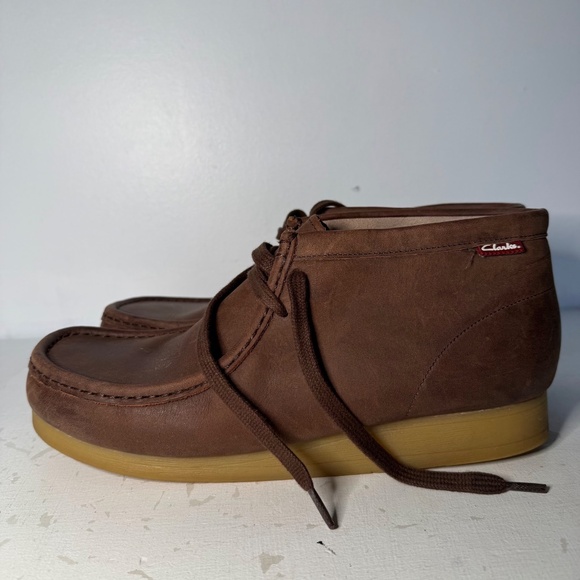 Clarks Originals Wallabee Brown Leather Crepe Sole Moccasin Boot Shoes Mens 12 main image 5